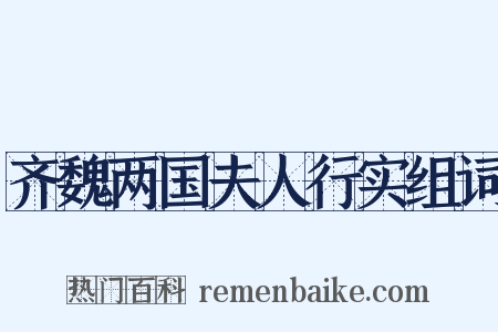 齐魏两国夫人行实组词是什么意思的图片